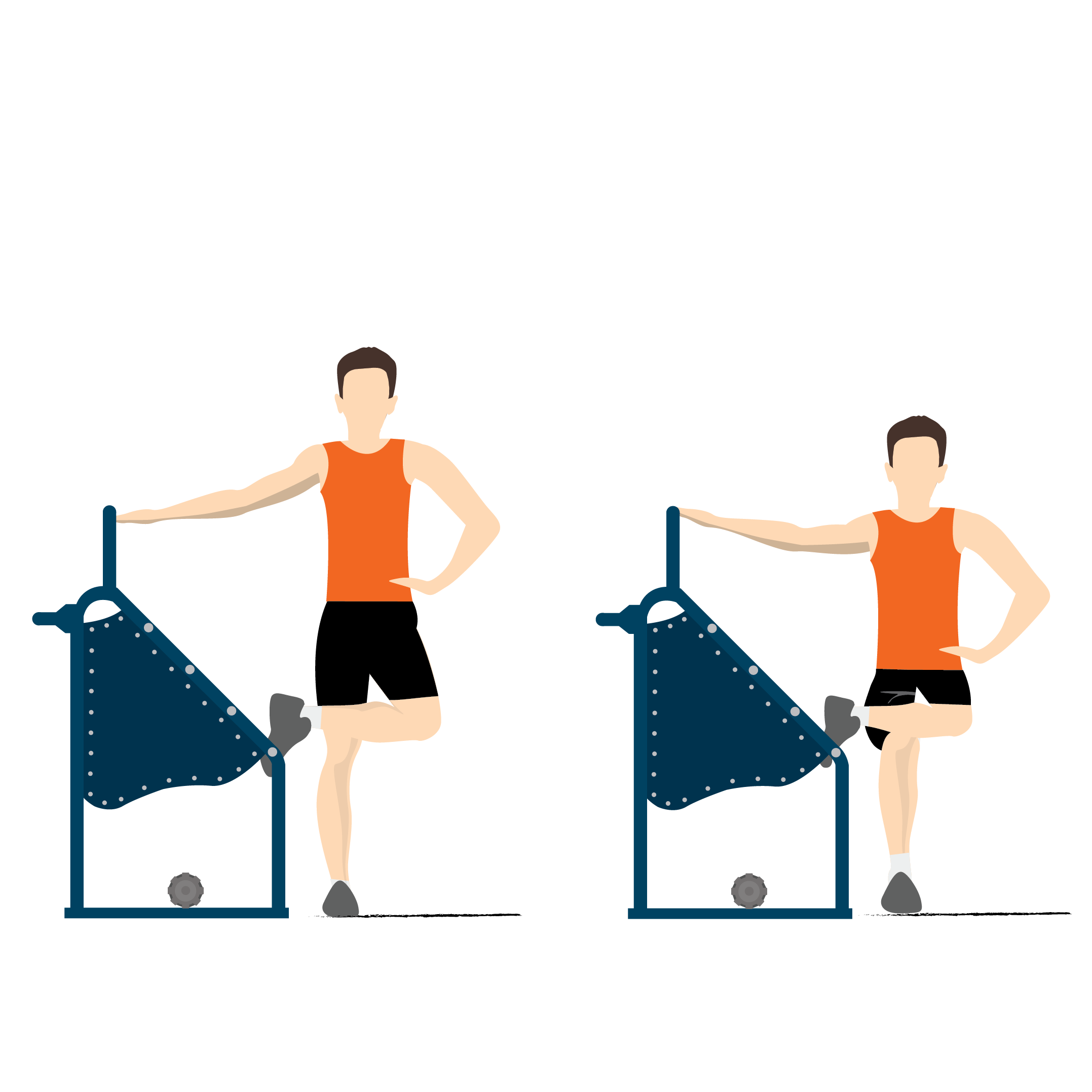 figure four glute stretch exercise illustration