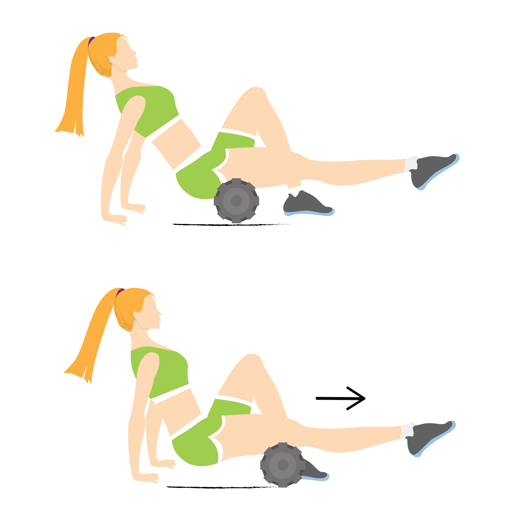 hamstring release exercise illustration