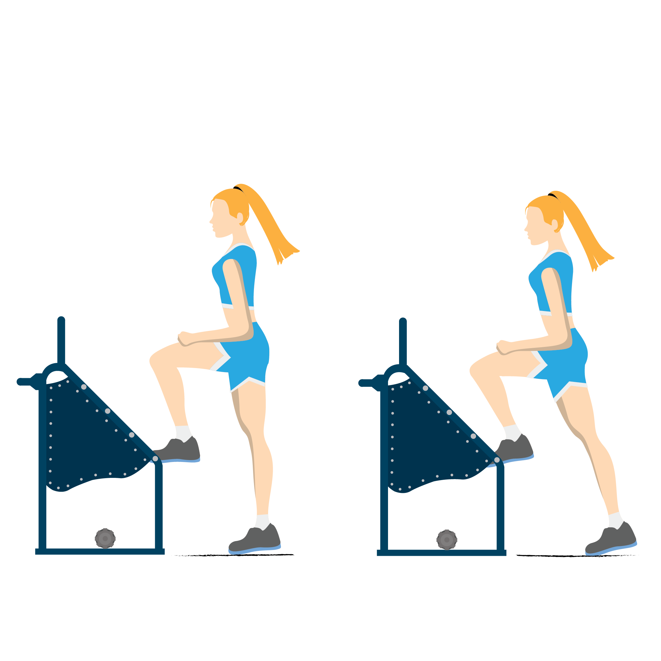 standing hip flex illustration