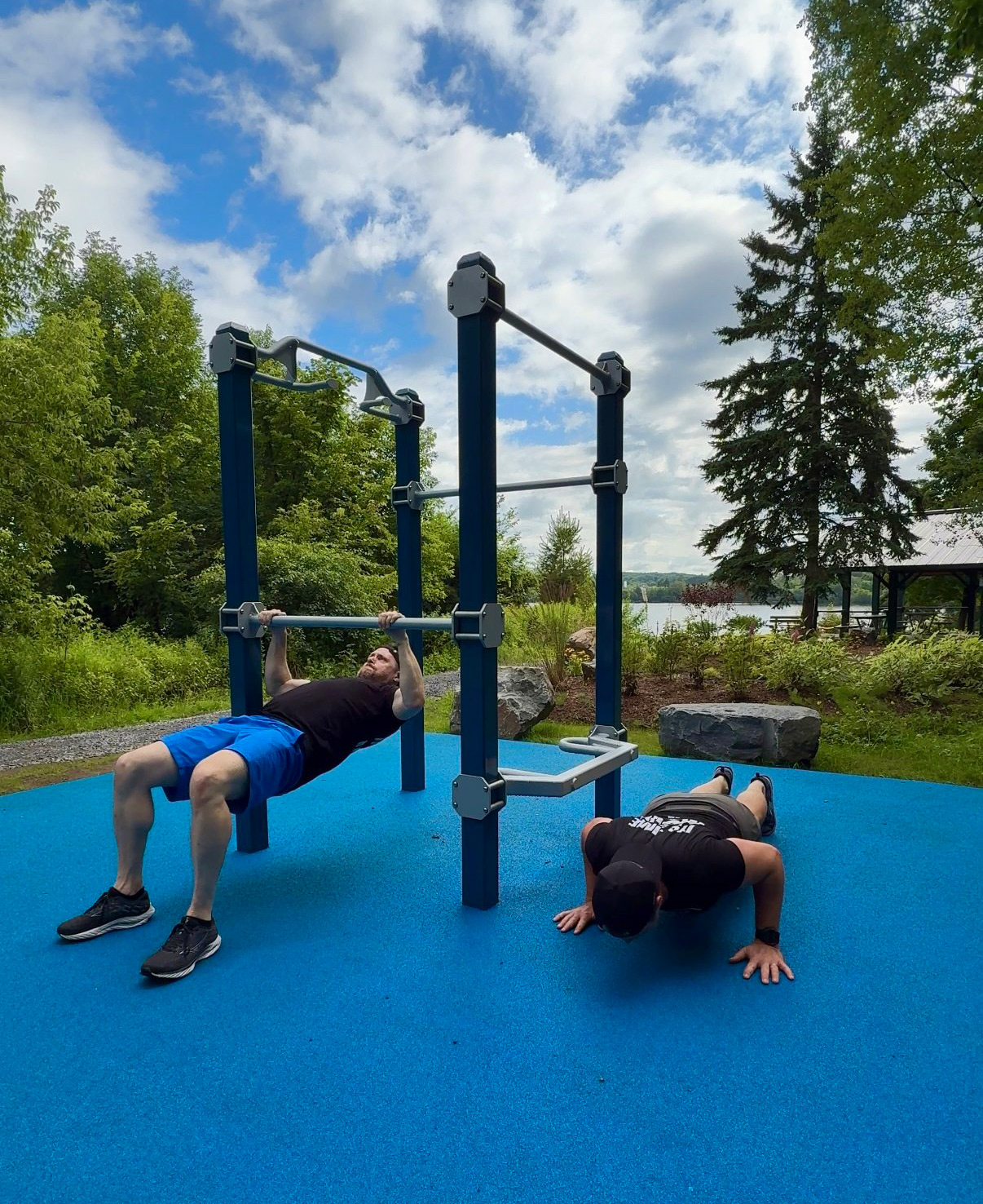 Cali-Line outdoor vandal-resistant fitness equipment.