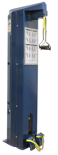 Front view of Versa Hi-Lo Pulley prison fitness equipment designed for correctional facility recreation yards