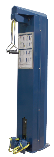 Side view of Versa Hi-Lo Pulley correctional exercise equipment with tamper-resistant secure weight system